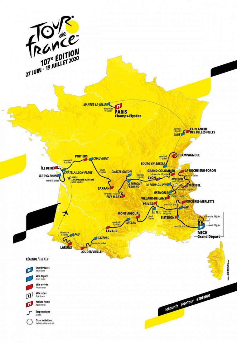 Le Tour De France 2020 – Direct News S 24/24 Actualités intérieur Mappe De France