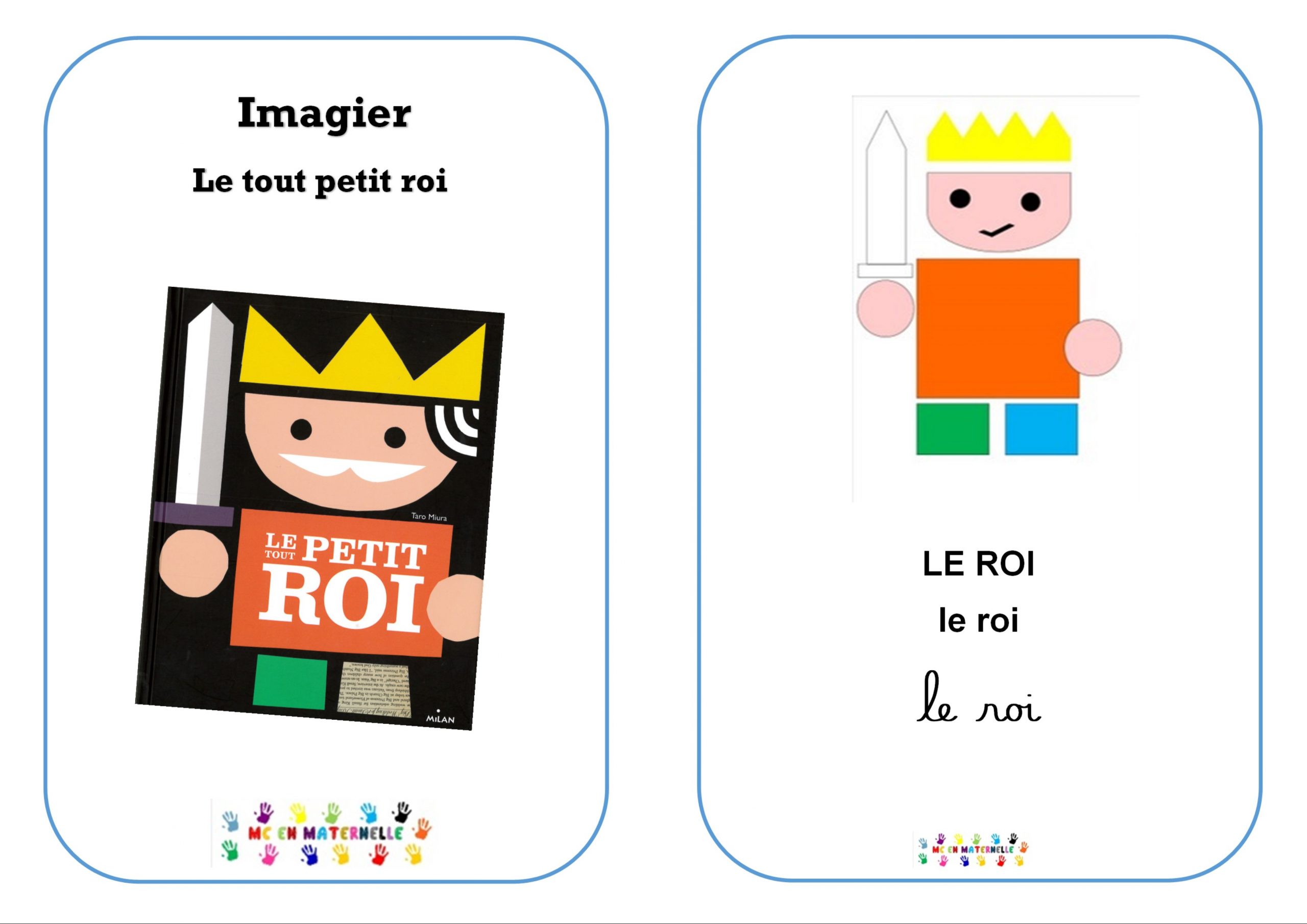 Le Tout Petit Roi : Imagier – 2 Versions – Mc En Maternelle pour Imagier Noel Maternelle