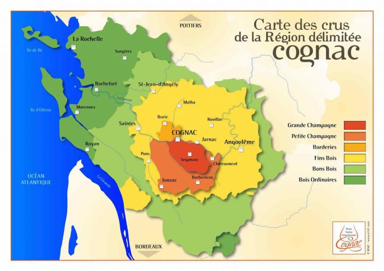 Learn About The 6 Areas Of The Cognac Region | Cognac Expert destiné R2Gion France