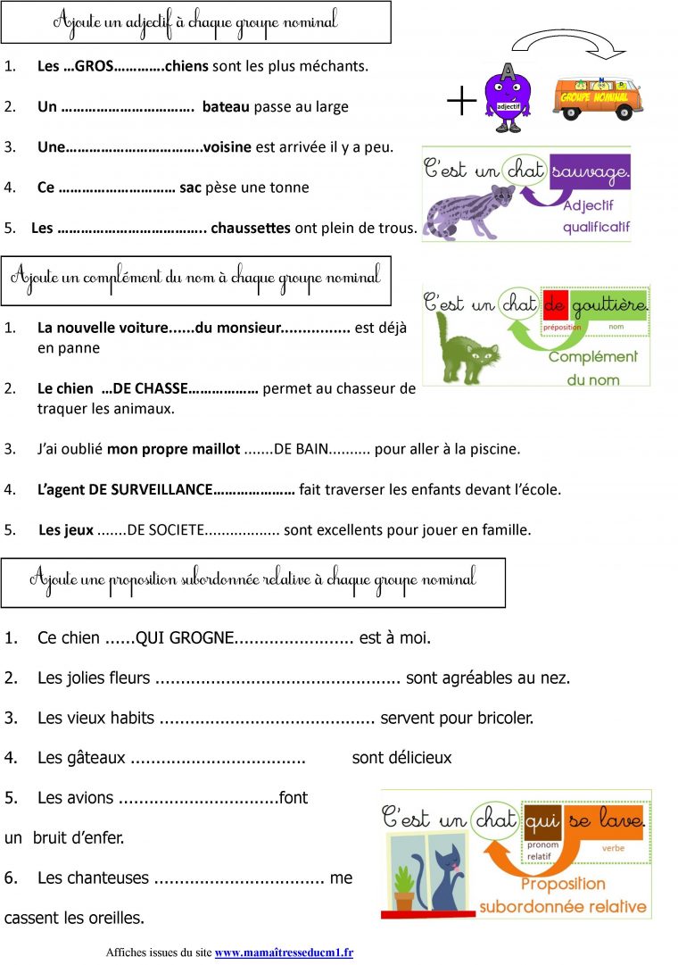 Leçon De Grammaire | Le Blog De Monsieur Mathieu concernant Cours Ce2 A Imprimer