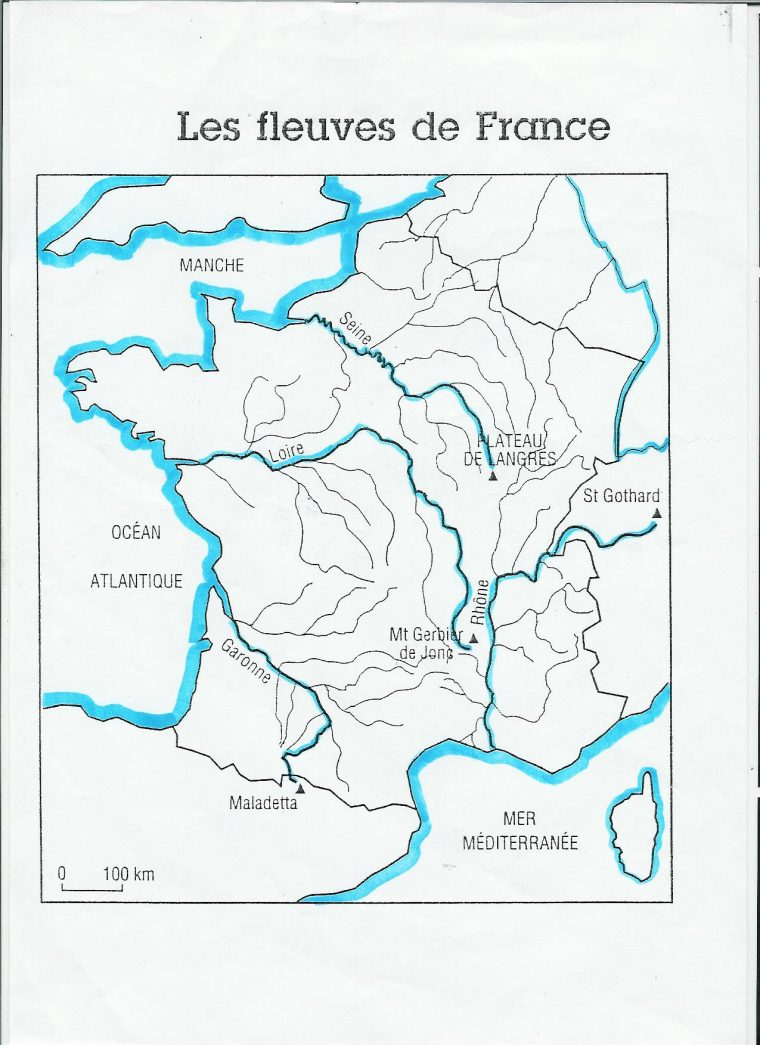 Leçons De Géographie – Ecole Amandus dedans Carte Des Fleuves De France