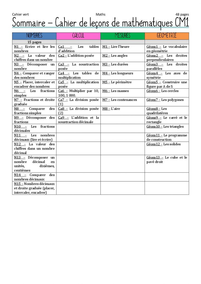 Leçons Maths Cm1 à Symétrie Cm1 Évaluation