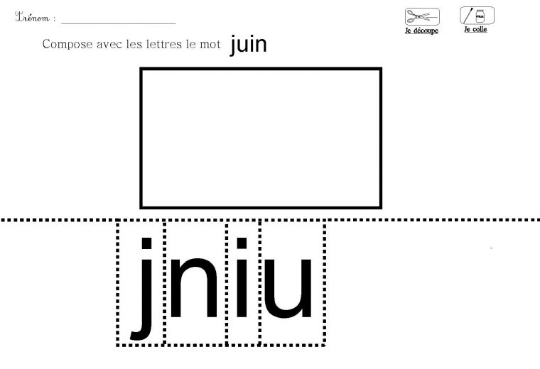 Lecture Decouper Et Coller Les Lettres Du Mois Juin Lettres dedans Point À Relier Alphabet