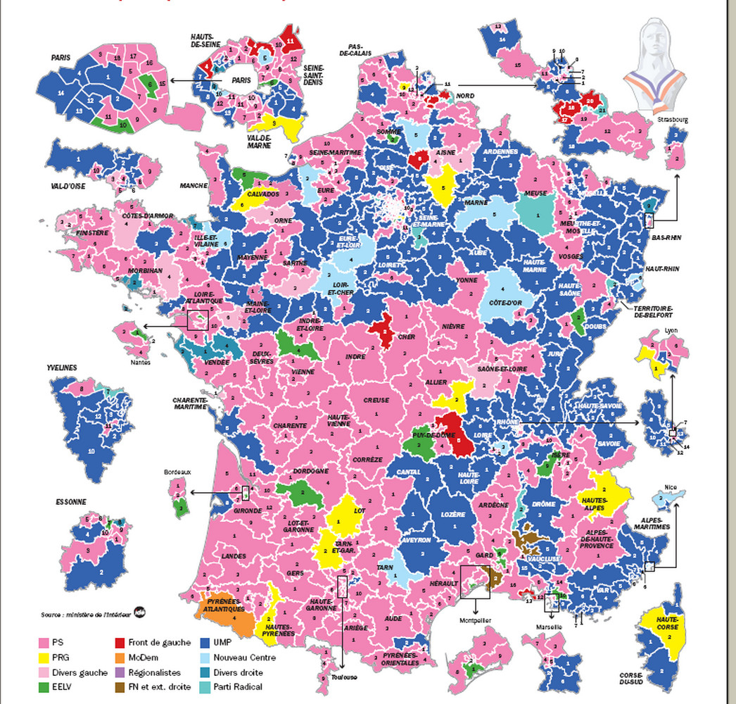 Législatives : Une Carte De France Coupée En Deux avec Carte De France Grand Format