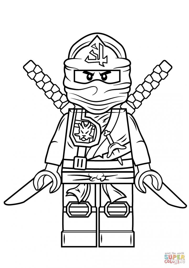 Lego Ninjago Green Ninja | Super Coloring | Birthday Party concernant Coloriage D Épée