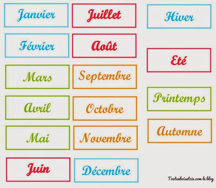 Les 12 Mois De L'année ! | Mois De L'année, Étiquette Mois destiné Jeux Pour Apprendre Les Mois De L Année