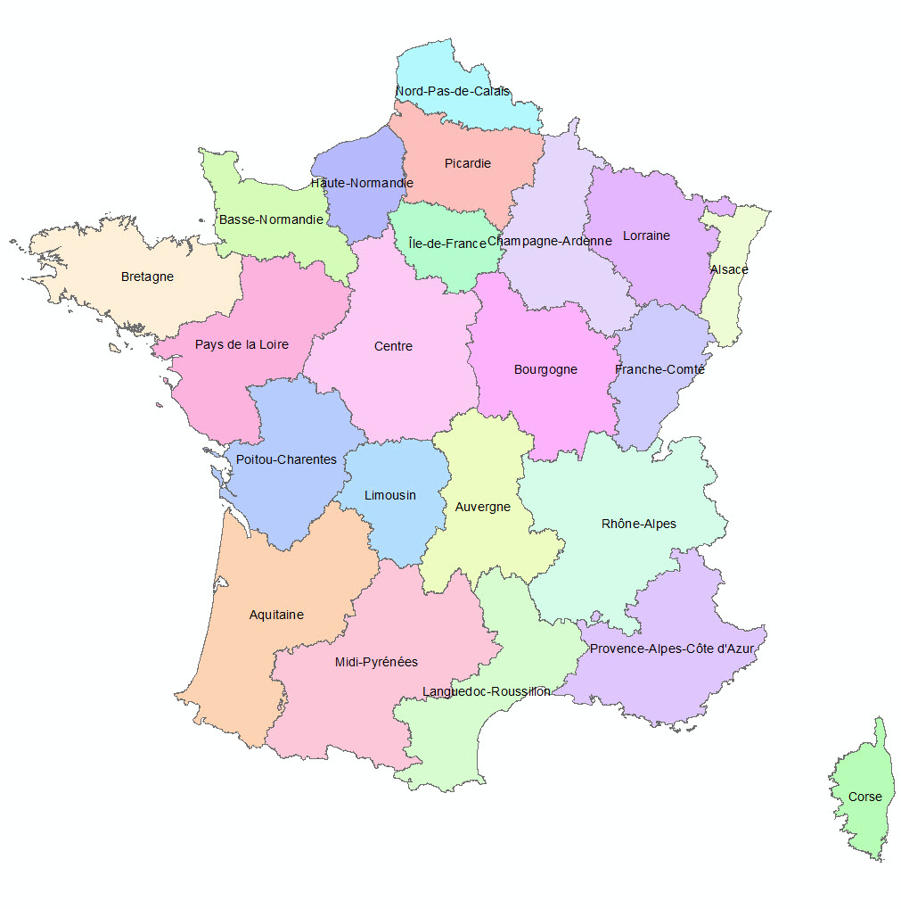 Les 13 Nouvelles Régions Françaises - Paloo Blog concernant Nouvelles Régions Carte