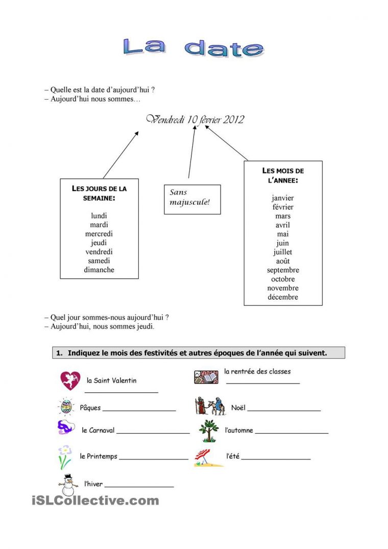 Les 142 Meilleures Images De Fle – L'heure/ Jours / Mois concernant Jeux Pour Apprendre Les Mois De L Année