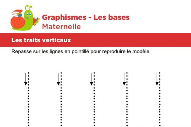 Les Bases Du Graphisme, Les Traits Verticaux Niveau 1 intérieur Exercice Pour Enfant De 4 Ans