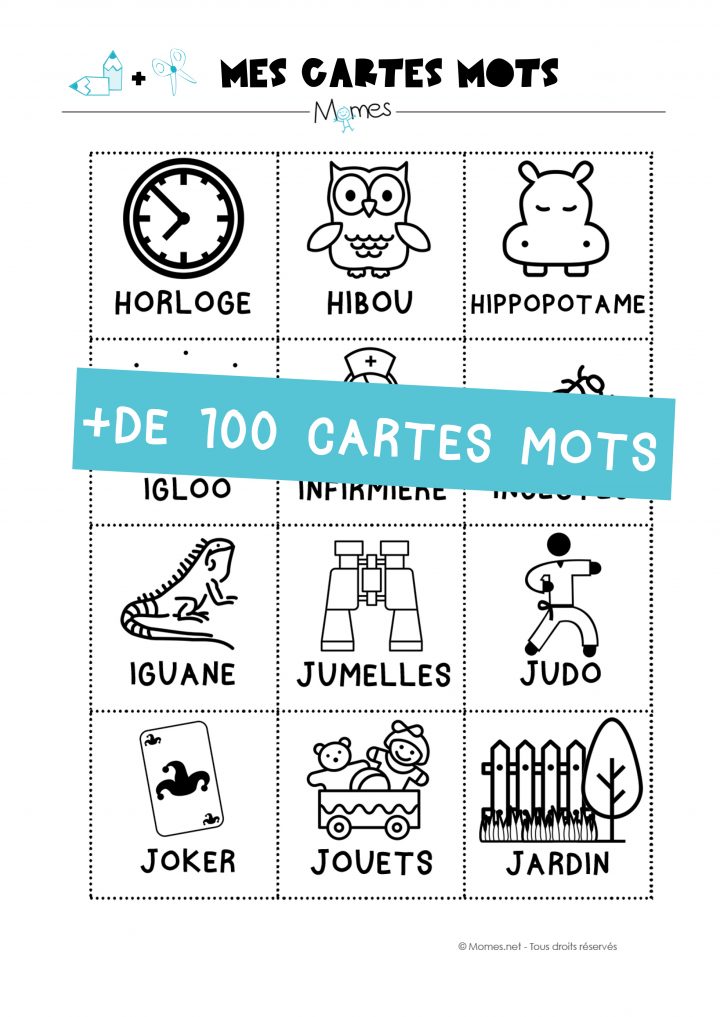 Les Cartes Mots – Imagier Maternelle – Momes avec Ecriture Maternelle Moyenne Section A Imprimer