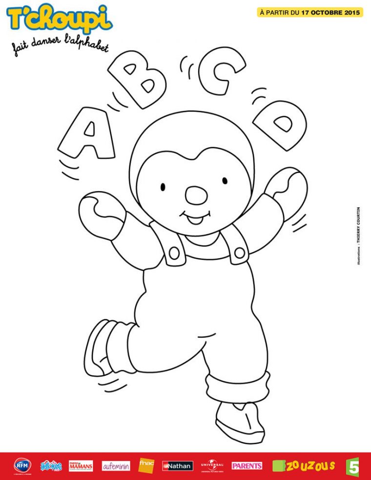 Les Coloriages T'choupi : Tchoupi Fait Son Spectacle tout Coloriage De Tchoupi Et Doudou