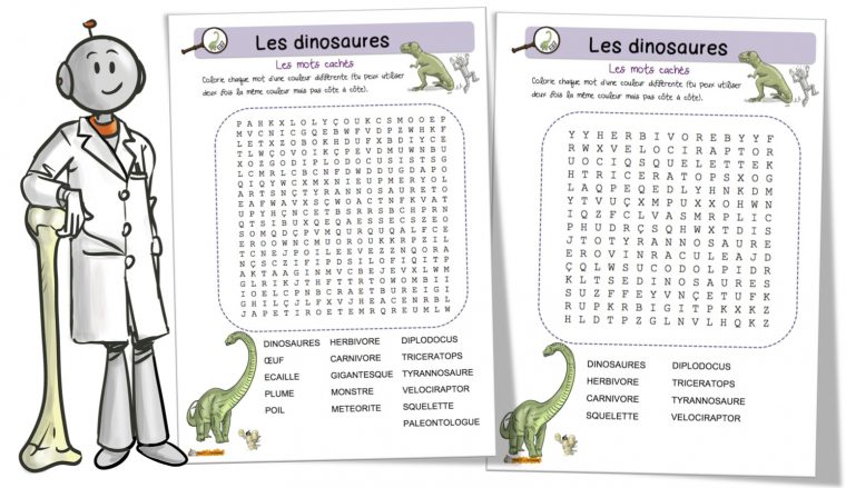 Les Dinosaures : Mots Mêlés | Bout De Gomme dedans Mots Croisés Ce1 À Imprimer