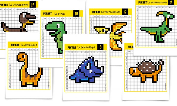 Les Dinosaures Reviennent En Pixel Art – Un Jour Un Jeu pour Jeu De Coloriage Pixel