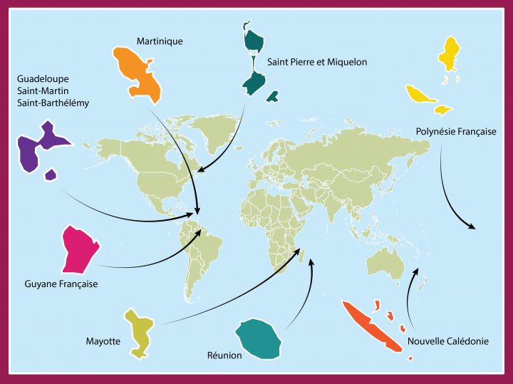 Les Dom-Rom (Ou Drom) Et Les Com – Maxicours concernant Carte France D Outre Mer