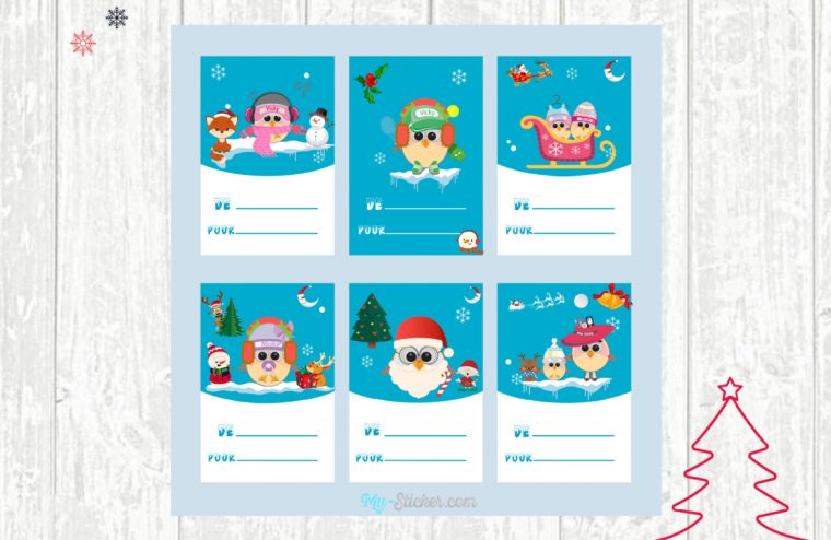 Les Étiquettes De Noël À Imprimer ⋆ Blog My Sticker avec Etiquette Noel A Imprimer