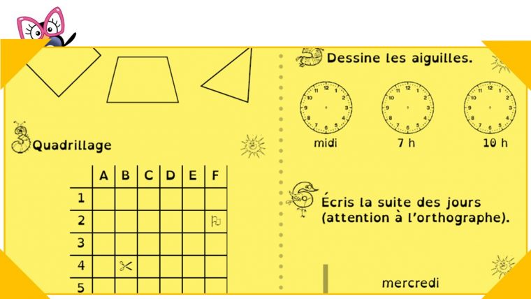 Les Étoiles De Géométrie Et Mesure Pour Les Ce1-Ce2 concernant Reproduction De Figures Sur Quadrillage Ce1