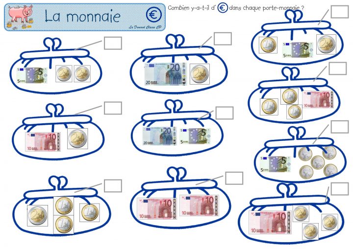 Les Euros, Petits Problèmes Mercantiles | La Monnaie Ce1 avec Pieces Et Billets Euros À Imprimer