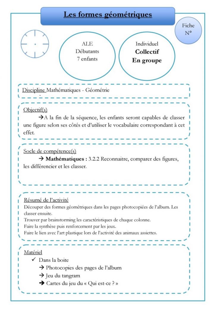 Les Formes Géométriques | Module Optionnel Fle/interculturel avec Les Formes Geometrique