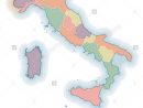 Les Frontières Des Régions Italiennes Carte Vierge. Carte à Carte Des Régions Vierge