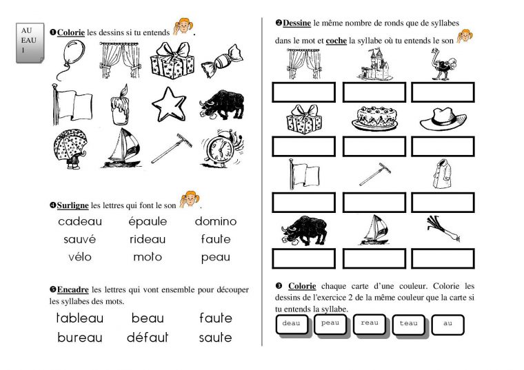 Les Graphies Complexes : Exercices D'entraînement – Fiches dedans Mots Coupés À Imprimer