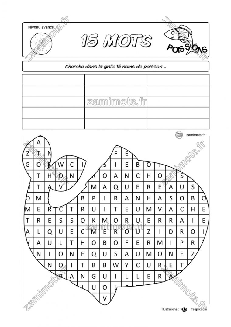 Les Jeux De Mots De Zamijeux Pour Apprendre En S'amusant. avec Mots Croisés Ce1 À Imprimer