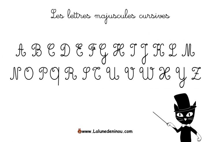 Les Lettres Majuscules Cursives – Jeux Pour Enfants Sur à Lettres Majuscules À Imprimer