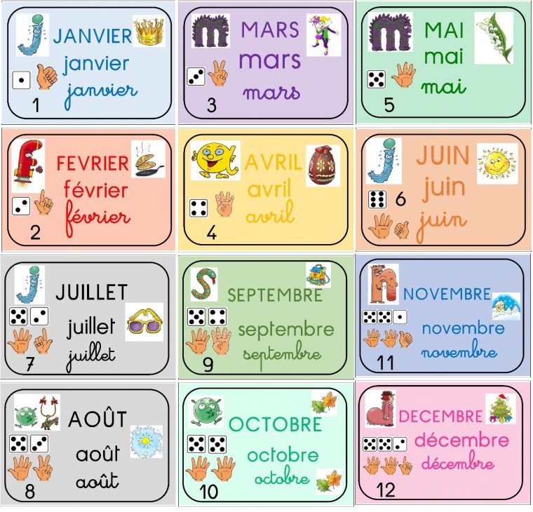 Les Mois De L'année | Étiquette Mois De L'année, Mois De L encequiconcerne Jeux Pour Apprendre Les Mois De L Année