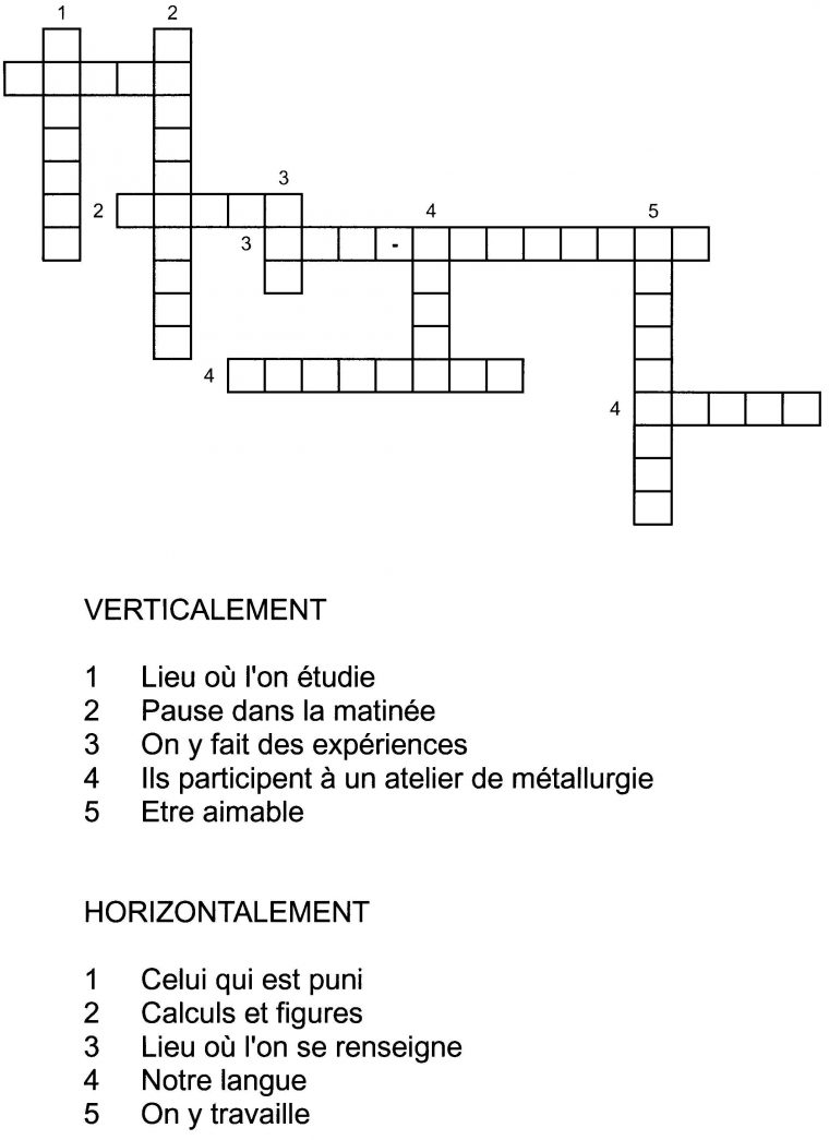 Les Mots Croisés De Mariam | Did' à Mots Croisés Avec Image