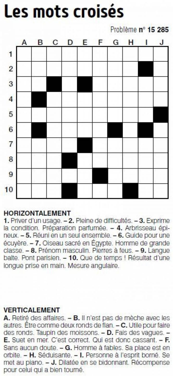 Les Mots Croisés – L'orient-Le Jour serapportantà Résultats Mots Croisés