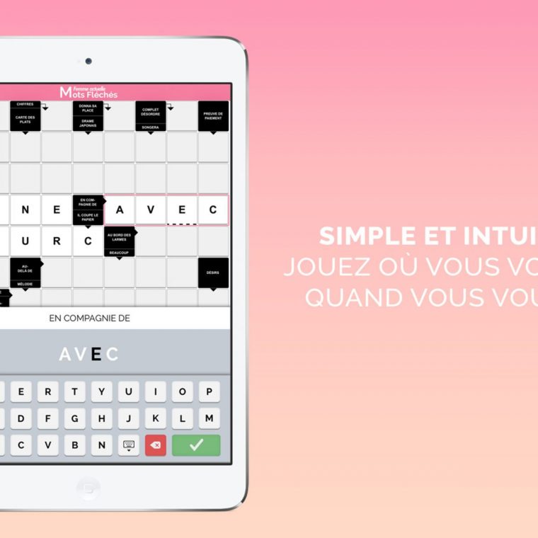 Les Mots Fléchés Femme Actuelle Sur Smartphones Et Tablettes pour Jouer Aux Mots Fléchés