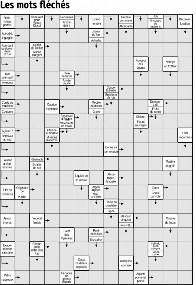 Les Mots Fléchés – L'orient-Le Jour avec Jouer Aux Mots Fléchés