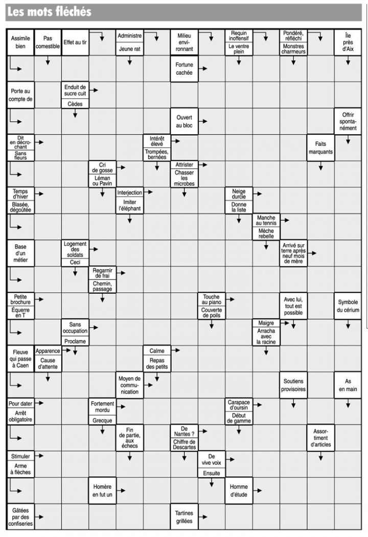Les Mots Fléchés – L'orient-Le Jour avec Mots Fleche