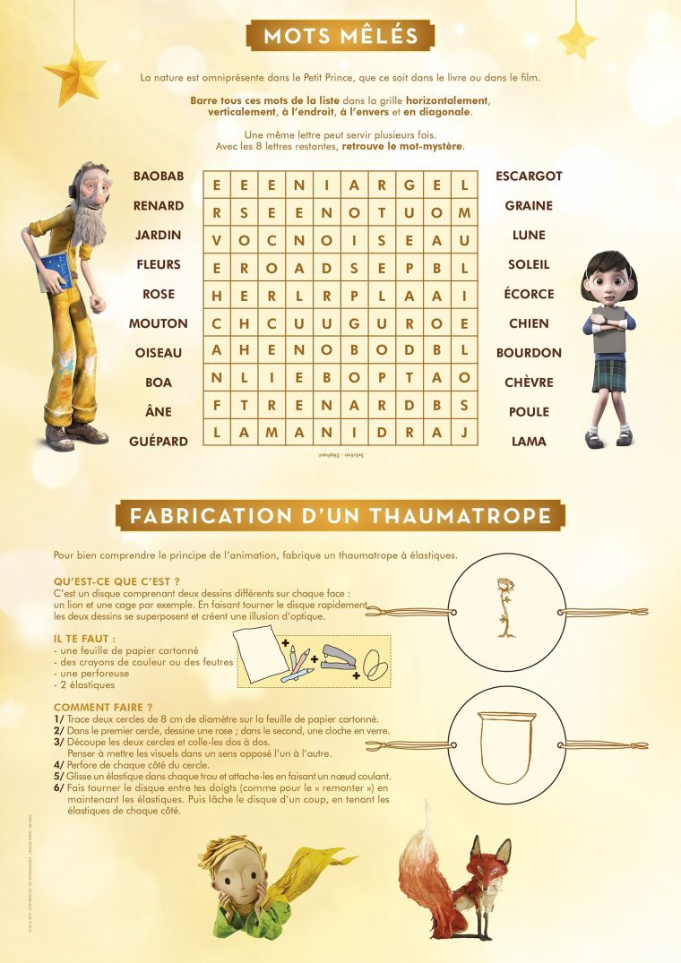 Les Mots Mêlés Du Petit Prince | Le Petit Prince, Le Petit serapportantà Fabriquer Des Mots Croisés