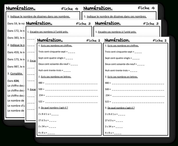 Les Nombres Jusqu'à 999 – Exercices – L'école D'ailleurs à Exercice D Écriture Ce2