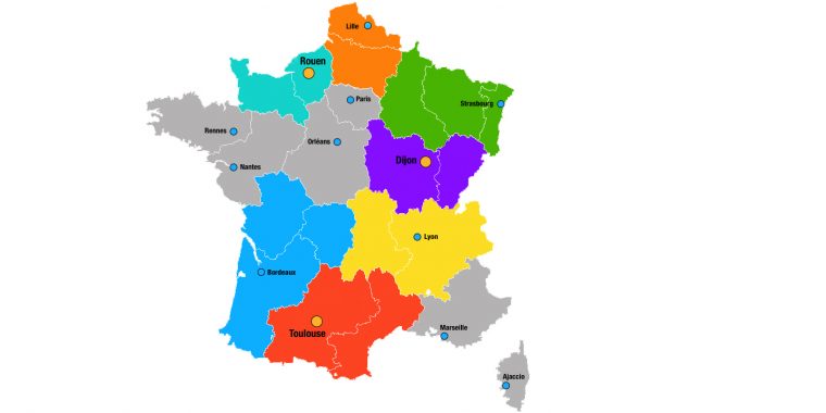 Les Nouvelles Capitales Régionales Et Les Villes Qui Ne dedans Carte Des Nouvelles Régions En France