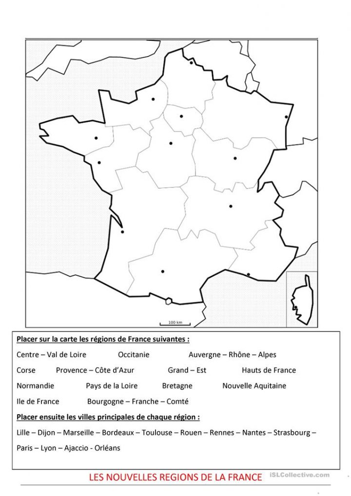 Les Nouvelles Régions De La France – Français Fle Fiches avec Les Nouvelles Régions De France