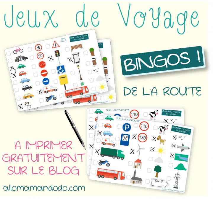 Les Occuper En Voiture: Jeux De Voyage "bingo De La Route" À concernant Jeux De Voiture Gratuit Pour Enfan