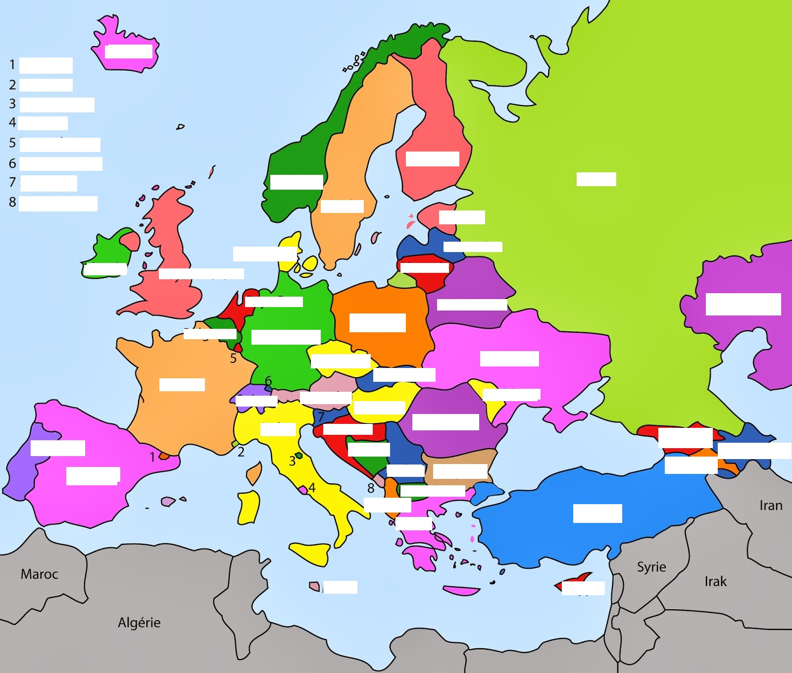 Les Pays De L&amp;#039;europe: Genre, Capitale, Nom Des Habitants à Carte Europe Capitales Et Pays 
