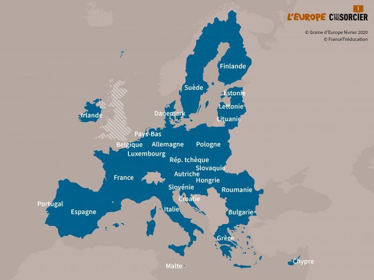 Les Pays De L'union Européenne destiné Carte Des Pays Membres De L Ue