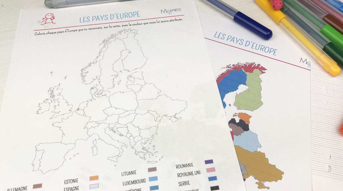 Les Pays D'europe - Carte À Colorier - Momes tout Apprendre Pays Europe