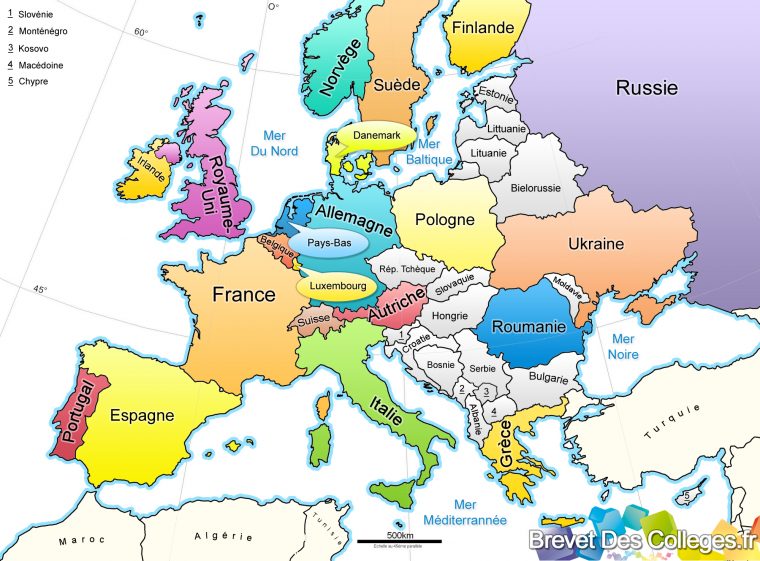 Les Pays D'europe destiné Pays Et Capitales Union Européenne