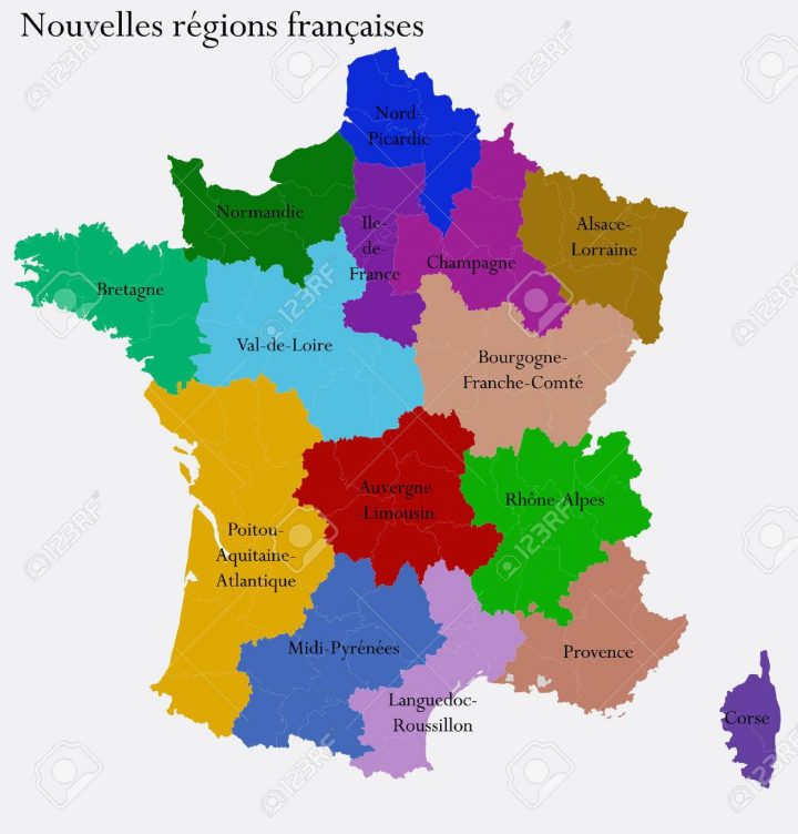 Les Régions De Nouvelles Régions Françaises De Départements Séparés France encequiconcerne Départements Et Régions De France