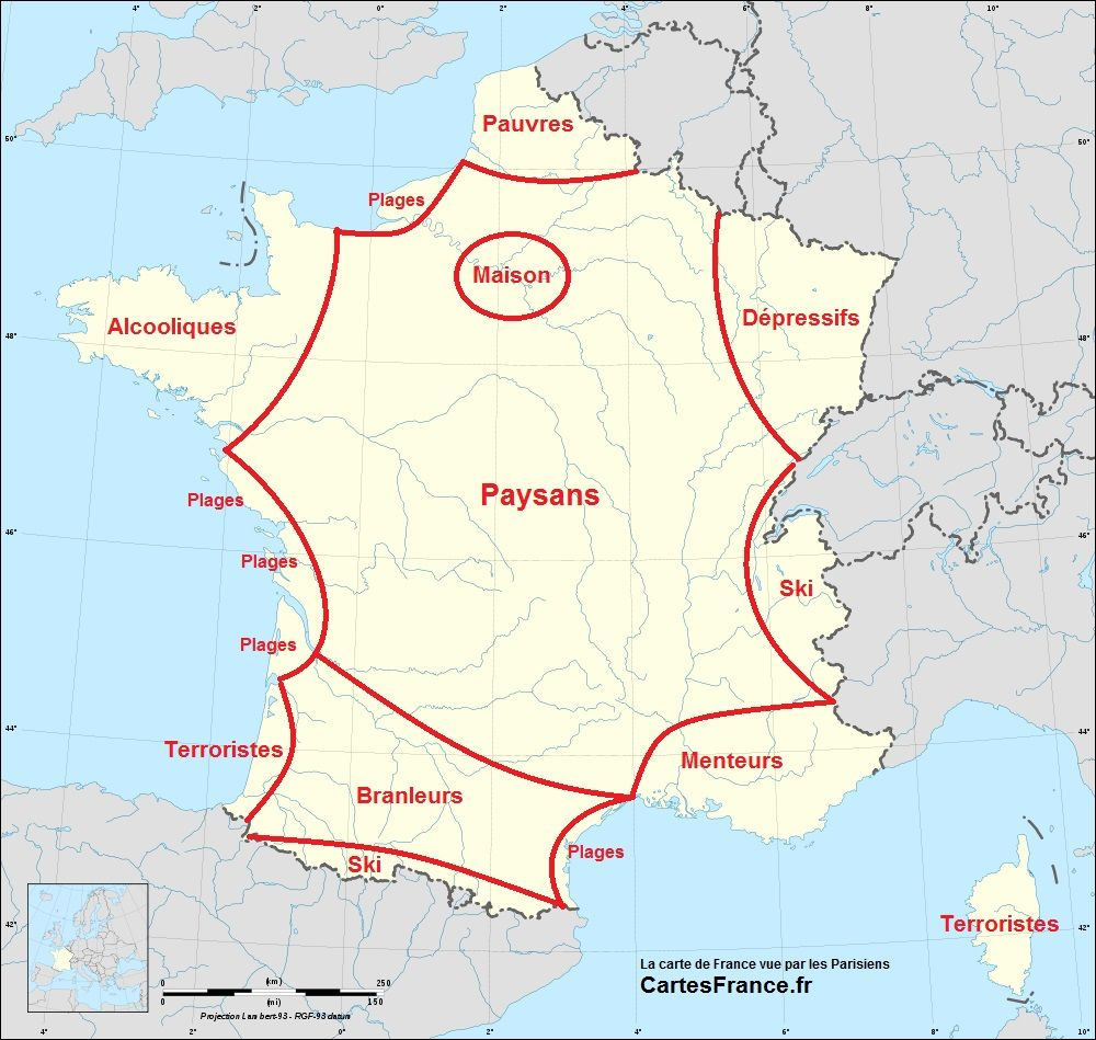 Les Régions Françaises Selon Les Parisiens, Toulousains Ou tout Carte De France Et Ses Régions 