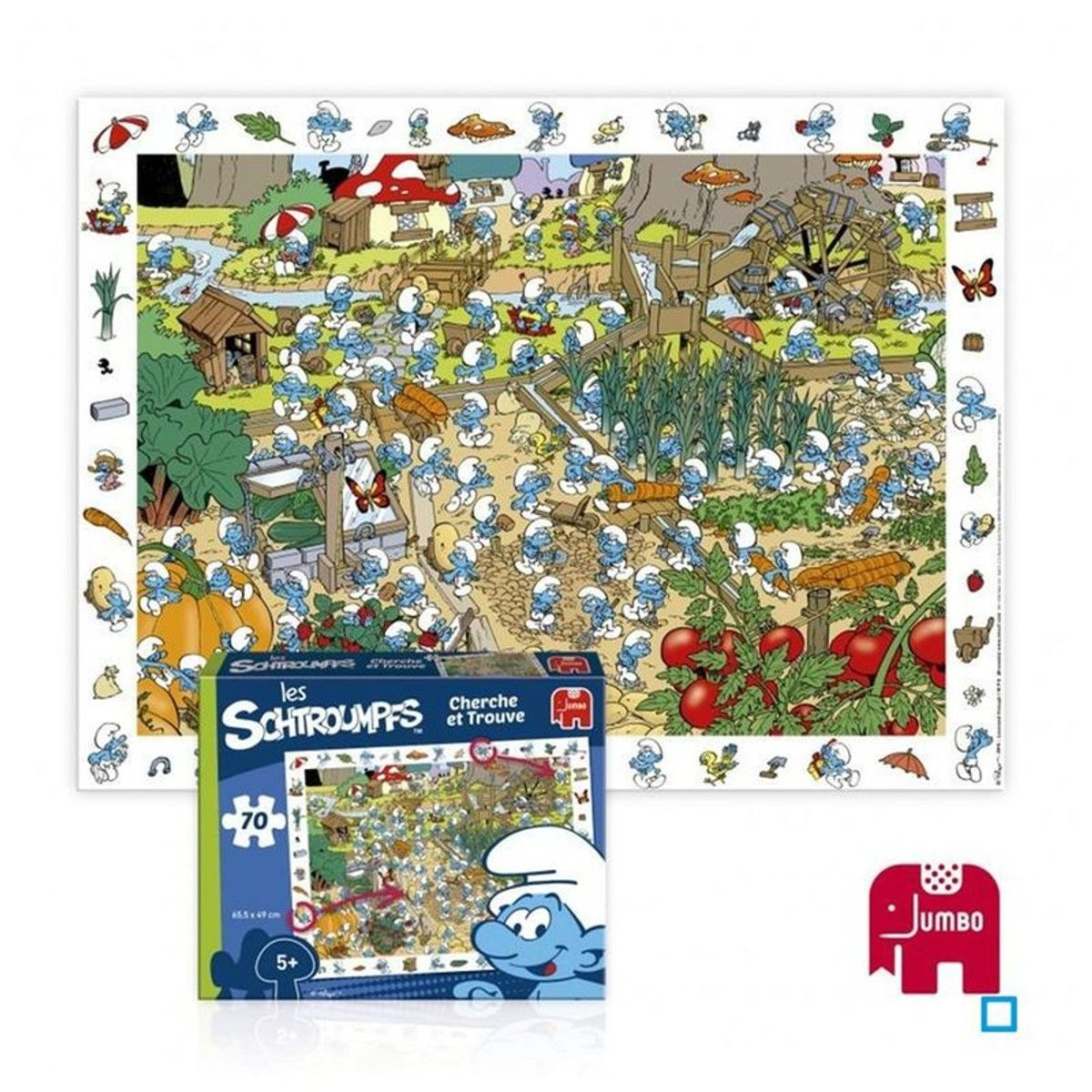 Les Schtroumpfs - Puzzle 70 Pièces - Dis41034 - Taille à Puzzle En Ligne Enfant 