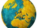 Lettonie, Emplacement, À, Drapeau National, Sur, Territoire, De, Union  Européenne, Pays Membres, Sur, Globe, Carte, Isolé, Sur, Blanc concernant Carte Des Pays Membres De L Ue