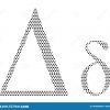 Lettre D'alphabet Grec De Modèle Pointillé De Delta à Modele De Lettre Alphabet