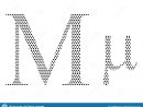 Lettre D'alphabet Grec De Modèle Pointillé De La Mu à Modele Lettre Alphabet