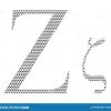 Lettre D'alphabet Grec De Modèle Pointillé De Zeta à Modele De Lettre Alphabet
