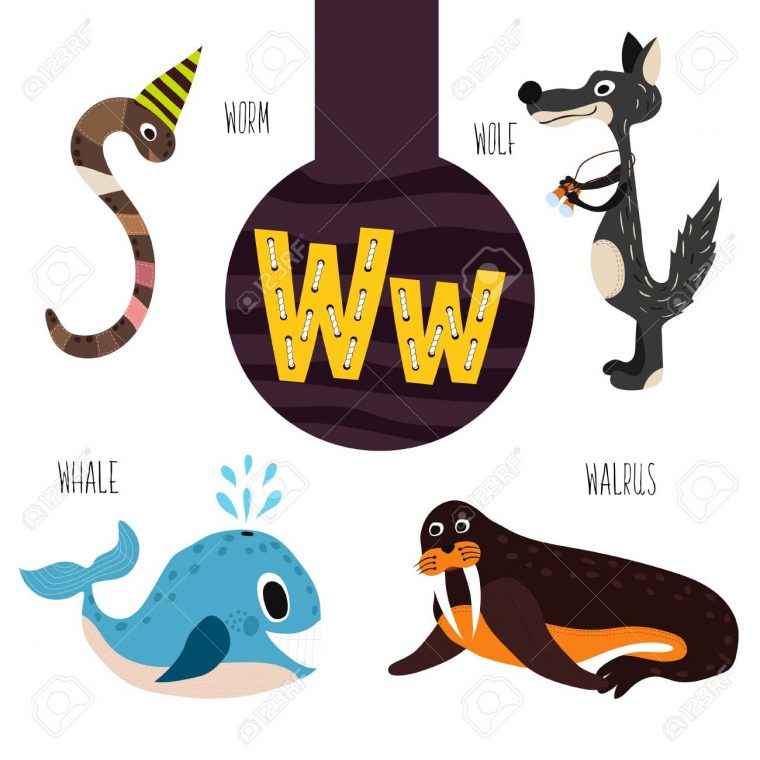 Lettres D'animaux Fun De L'alphabet Pour Le Développement Et  L'apprentissage Des Enfants D'âge Préscolaire. Ensemble De Forêt Mignon,  Les Animaux destiné Les Animaux Domestiques En Maternelle