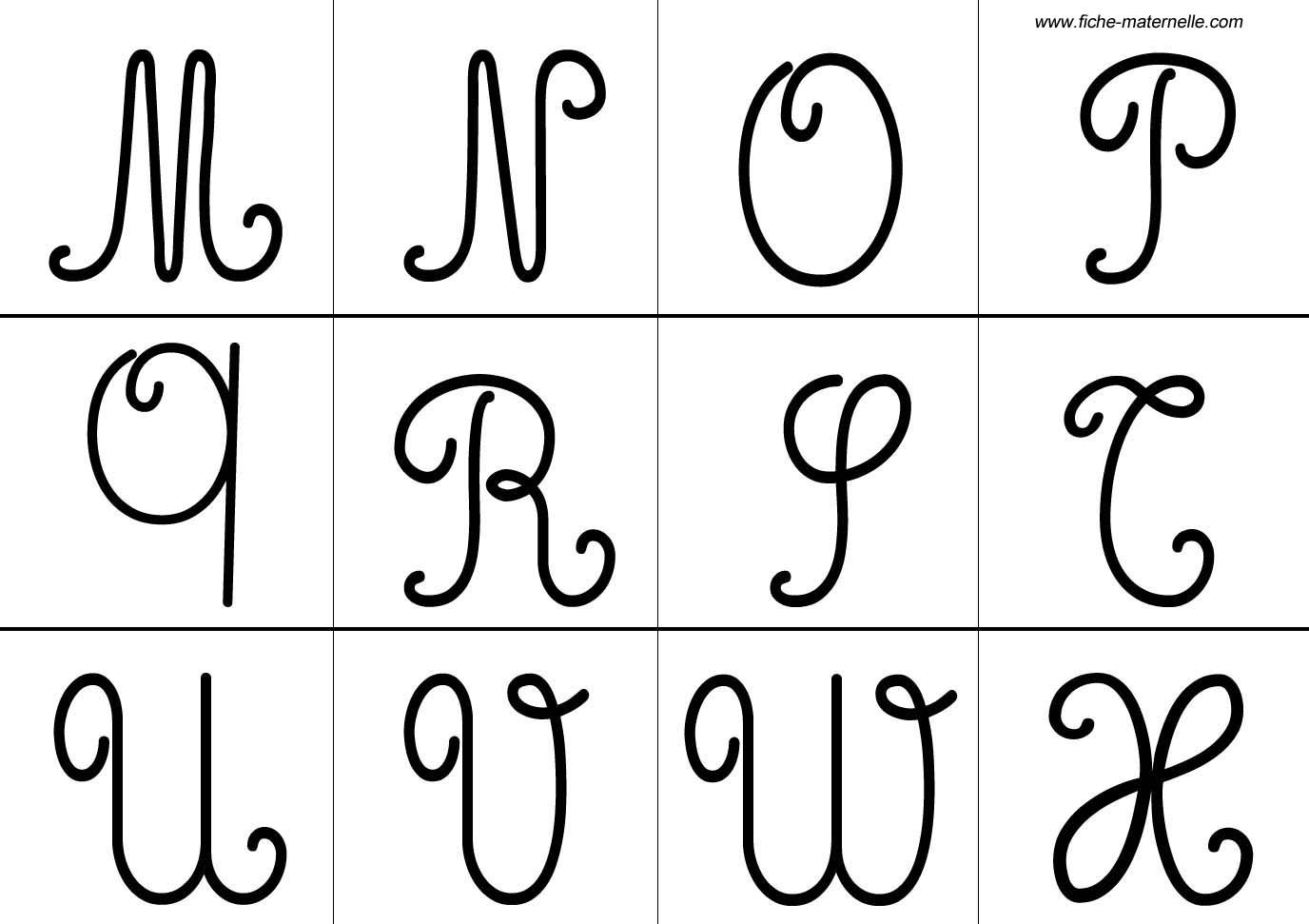 Lettres De L'alphabet : Les Majuscules dedans Modele De Lettre Alphabet